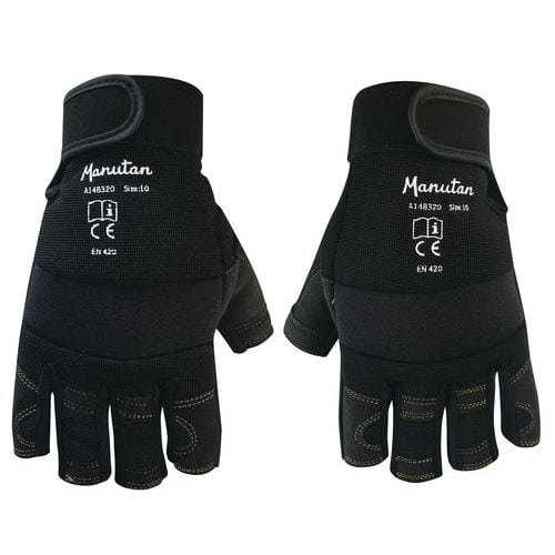 Polyesterov rukavice Manutan, ern, vel. 10