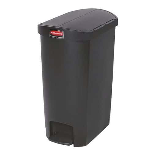 Plastov odpadkov ko Rubbermaid End Step, objem 50 l, ern