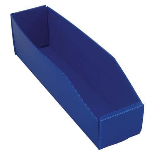 Plastov box PP, 10,5 x 9 x 38 cm, modr