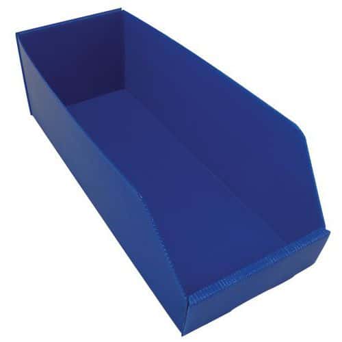 Plastov box PP, 15,5 x 19 x 48 cm, modr