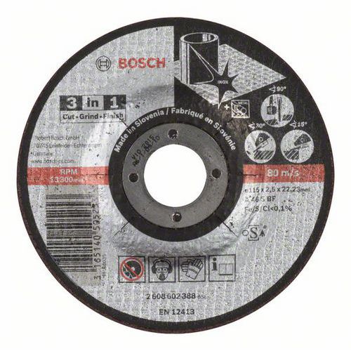 Bosch - ezn kotou 3 v 1 A 46 S BF, 115 mm, 2,5 mm, 25 BAL