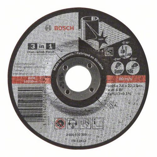 Bosch - ezn kotou 3 v 1 A 46 S BF, 125 mm, 2,5 mm, 25 BAL