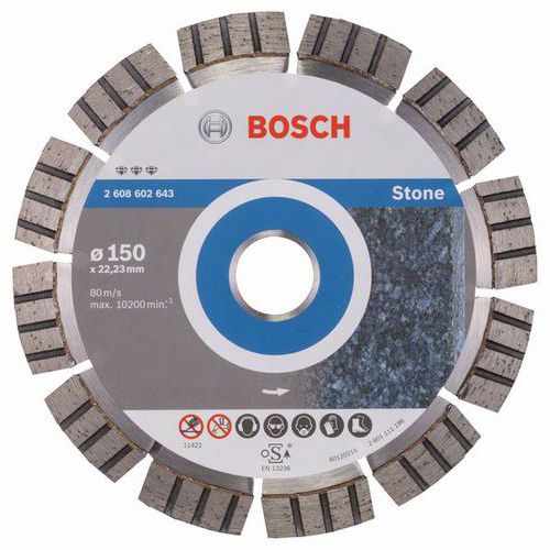 Bosch - Diamantov ezn kotou Best for Stone 150 x 22,23 x 2,4