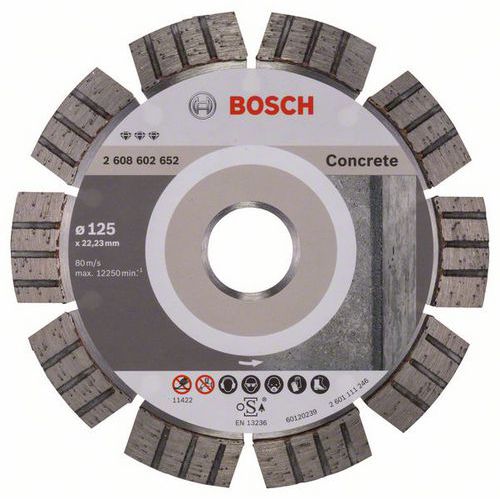 Bosch - Diamantov ezn kotou Best for Concrete 125 x 22,23 x