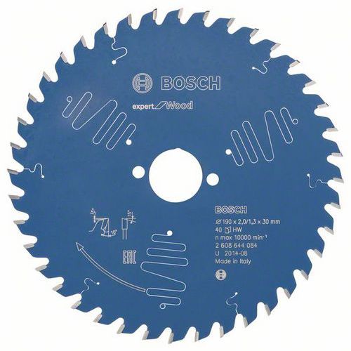 Bosch - Pilov kotou Expert for Wood 190 x 30 x 2,0 mm, 40