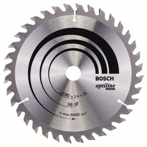 Bosch - Pilov kotou Optiline Wood 190 x 20/16 x 2,6 mm, 36