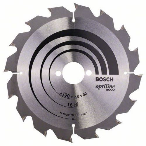 Bosch - Pilov kotou Optiline Wood 190 x 30 x 2,0 mm, 16