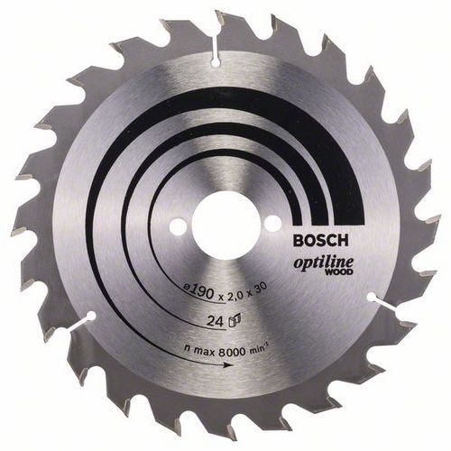 Bosch - Pilov kotou Optiline Wood 190 x 30 x 2,0 mm, 24