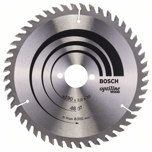 Bosch - Pilov kotou Optiline Wood 190 x 30 x 2,0 mm, 48