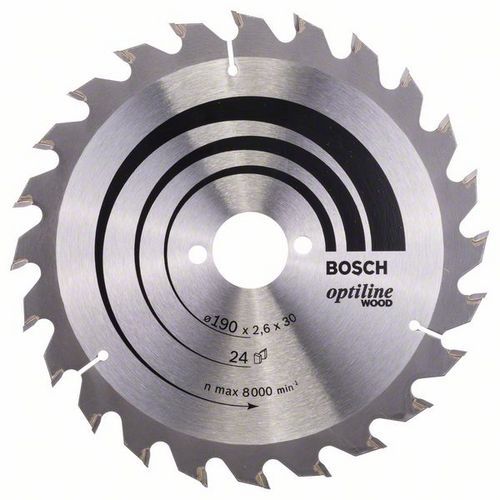 Bosch - Pilov kotou Optiline Wood 190 x 30 x 2,6 mm, 24