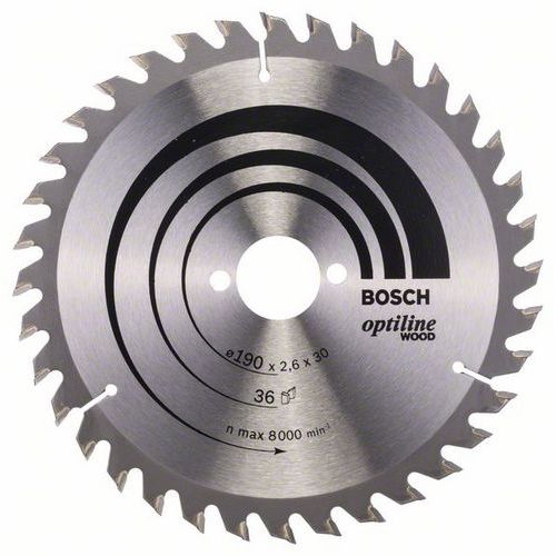 Bosch - Pilov kotou Optiline Wood 190 x 30 x 2,6 mm, 36