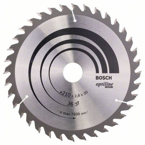 Bosch - Pilov kotou Optiline Wood 210 x 30 x 2,8 mm, 36