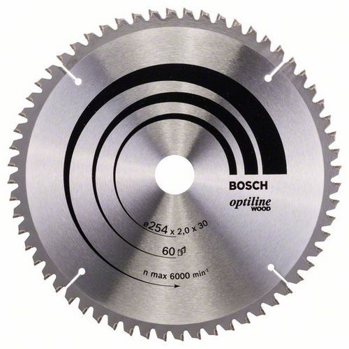 Bosch - Pilov kotou Optiline Wood 254 x 30 x 2,0 mm, 60