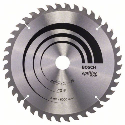 Bosch - Pilov kotou Optiline Wood 254 x 30 x 2,8 mm, 40