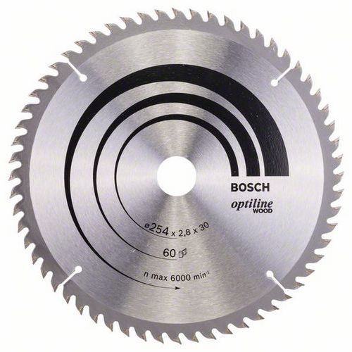 Bosch - Pilov kotou Optiline Wood 254 x 30 x 2,8 mm, 60