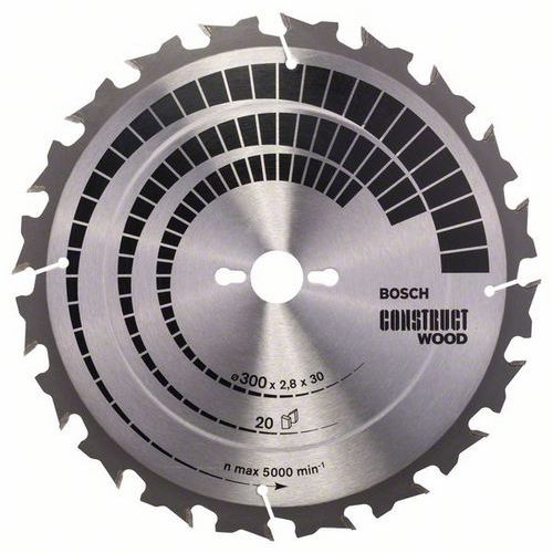 Bosch - Pilov kotou Construct Wood 300 x 30 x 2,8 mm; 20 - Kliknutm na obrzek zavete