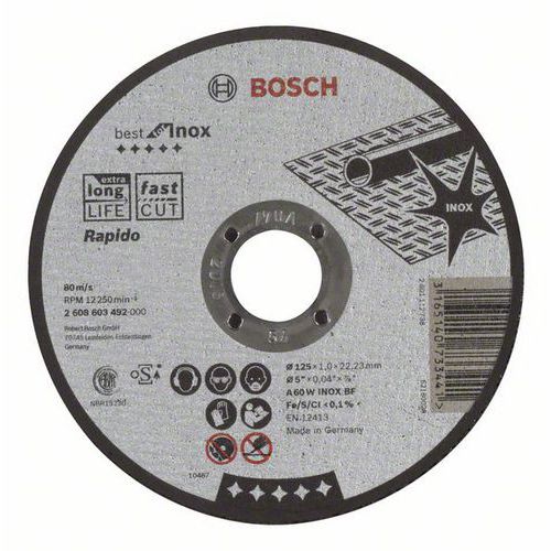 Bosch - ezn kotou rovn Best for Inox - Rapido A 60 W INOX BF