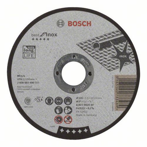 Bosch - ezn kotou rovn Best for Inox A 46 V INOX BF, 125 mm,