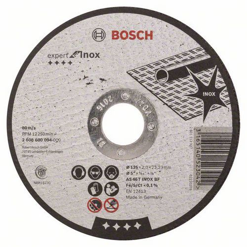Bosch - ezn kotou rovn Expert for Inox AS 46 T INOX BF, 125 - Kliknutm na obrzek zavete