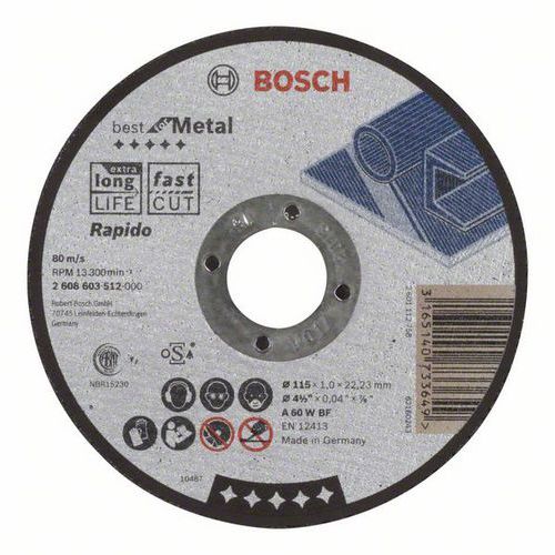 Bosch - ezn kotou rovn Best for Metal - Rapido A 60 W BF, 11