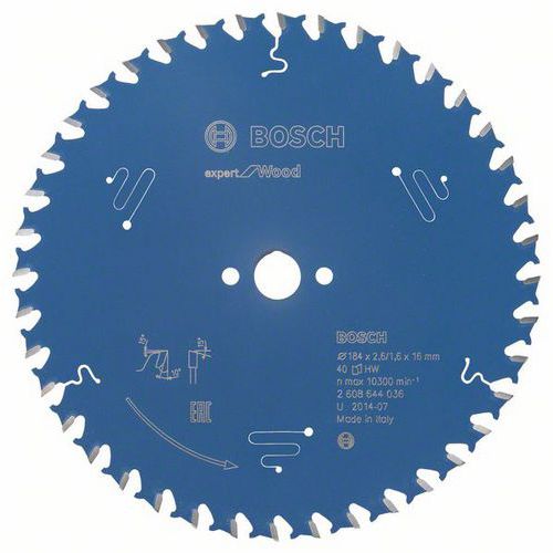 Bosch - Pilov kotou Expert for Wood 184 x 16 x 2,6 mm, 40