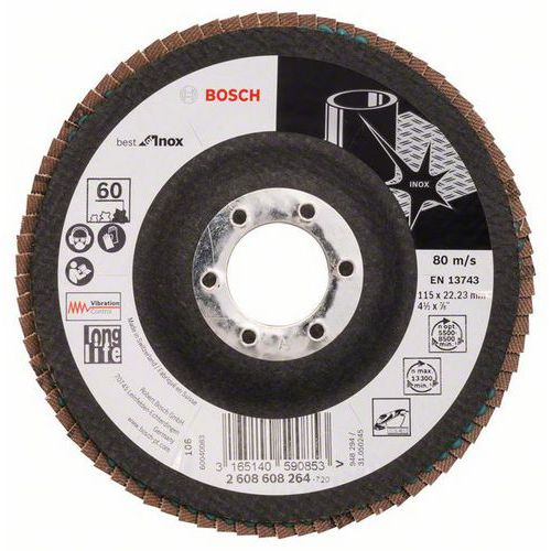 Bosch - Lamelov brusn kotou X581, Best for Inox 115 mm, 22,23