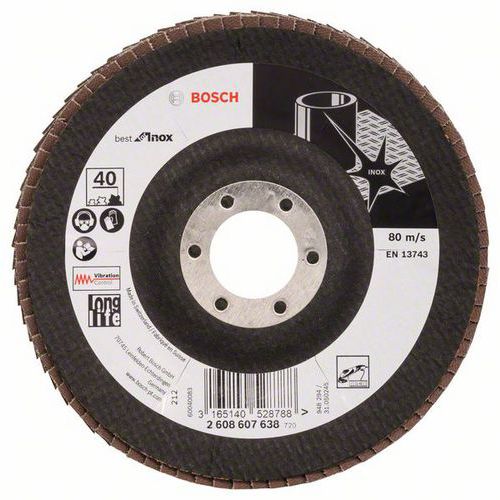 Bosch - Lamelov brusn kotou X581, Best for Inox 125 mm, 22,23