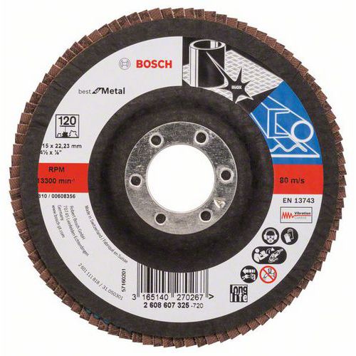 Bosch - Lamelov brusn kotou X571, Best for Metal 115 mm, G120