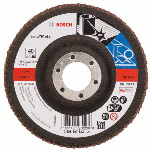 Bosch - Lamelov brusn kotou X571, Best for Metal 115 mm, G40,