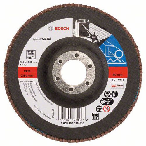 Bosch - Lamelov brusn kotou X571, Best for Metal 125 mm, G120