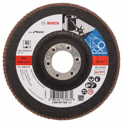 Bosch - Lamelov brusn kotou X571, Best for Metal 125 mm, G80,