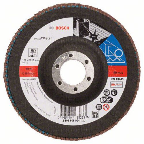 Bosch - Lamelov brusn kotou X571, Best for Metal 125 mm, G80,