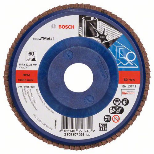 Bosch - Lamelov brusn kotou X571, Best for Metal 115 mm, G60,