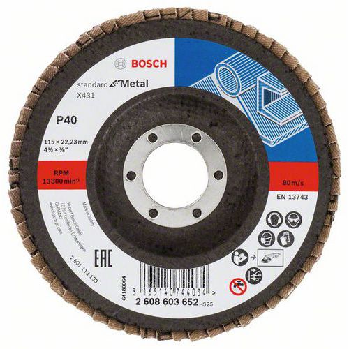 Bosch - Lamelov brusn kotou X431, Standard for Metal 115 mm,