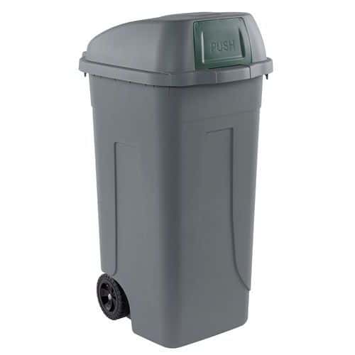 Plastov venkovn popelnice, objem 100 l, ed/zelen - Kliknutm na obrzek zavete