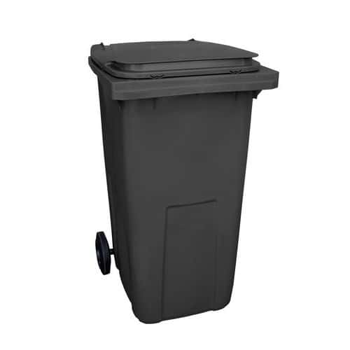 Plastov venkovn popelnice na tdn odpad, objem 240 l, ern - Kliknutm na obrzek zavete