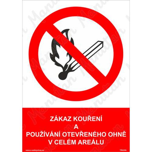 Zkaz kouen a pouvn otevenho ohn v celm arelu, samole