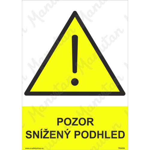 Pozor snen podhled, samolepka 210 x 297 x 0,1 mm A4