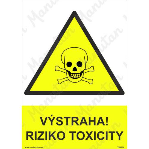 Vstraha riziko toxicity, plast 210 x 297 x 0,5 mm A4