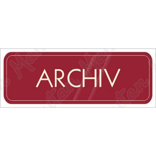 Archiv, samolepka 200 x 70 x 0,1 mm, erven