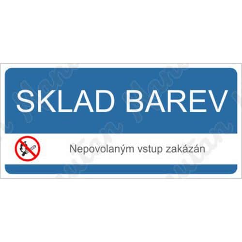 Sklad barev, plast 190 x 90 x 0,5 mm