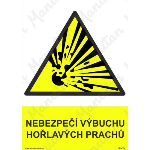 Nebezpe vbuchu holavch prach, samolepka 210 x 297 x 0,1 mm