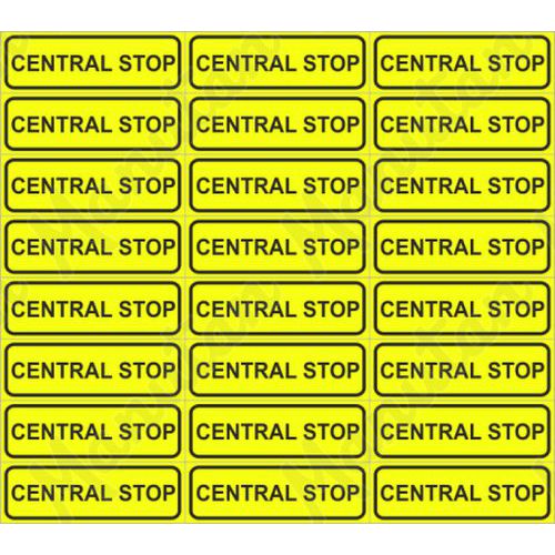 Central stop - Stop tlatko, samolepka 75 x 25 x 0,1 mm, arch 2