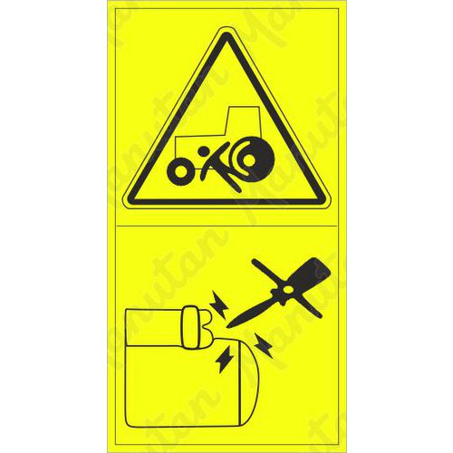 Vstraha monost pejet strojem, samolepka 45 x 85 x 0,1 mm