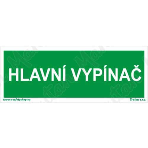 Hlavn vypna, plast 210 x 80 x 0,5 mm