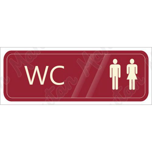 WC mui i dmy, samolepka 200 x 70 x 0,1 mm, prhledn bl - Kliknutm na obrzek zavete