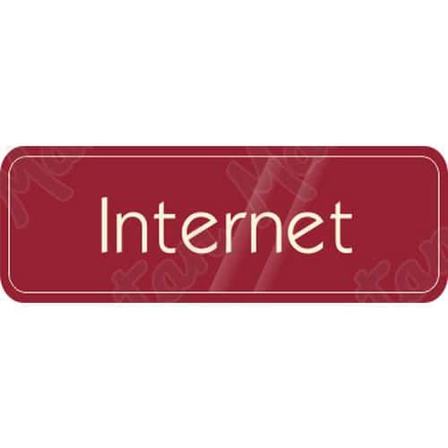 Internet, samolepka 200 x 70 x 0,1 mm, prhledn modr