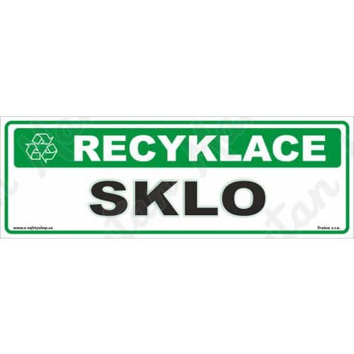 Recyklace sklo, samolepka 290 x 100 x 0,1 mm