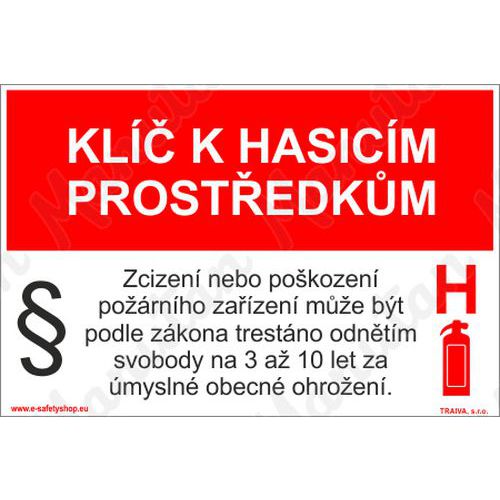 Kl k hasicm prostedkm, plast 150 x 100 x 1,1 mm, fotolumini