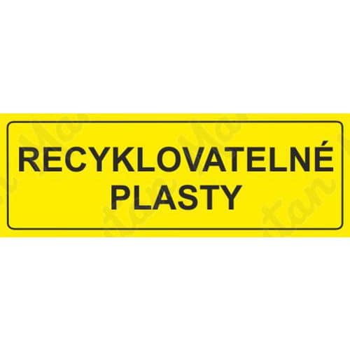Recyklovateln plasty, samolepka 290 x 100 x 0,1 mm